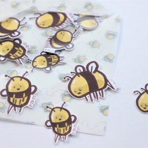 Boon Bijen Stickers! Schattig bijenkorfpakket honingbij hydroflask laptop bullet journal gele esthetische glanzende waterdichte journaling gestanst sticker