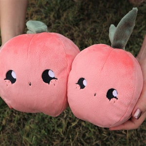 Handmade Peach Plush Fruit Themed Stuffed Animals Cute Peach Tree ...