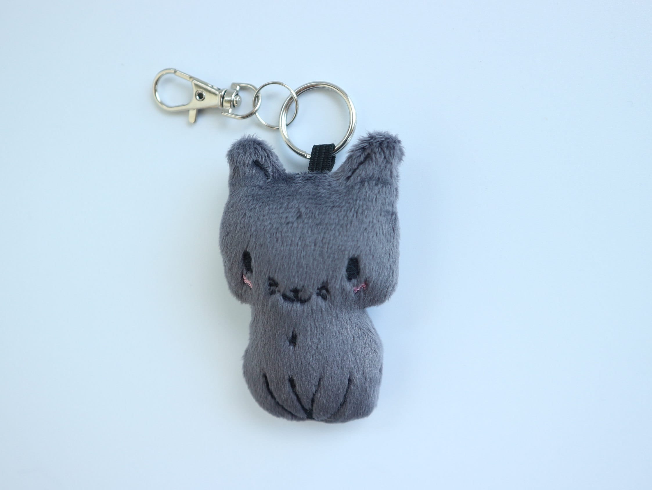 Black Cat squishy keychains Halloween cat mini plush keychain Etsy