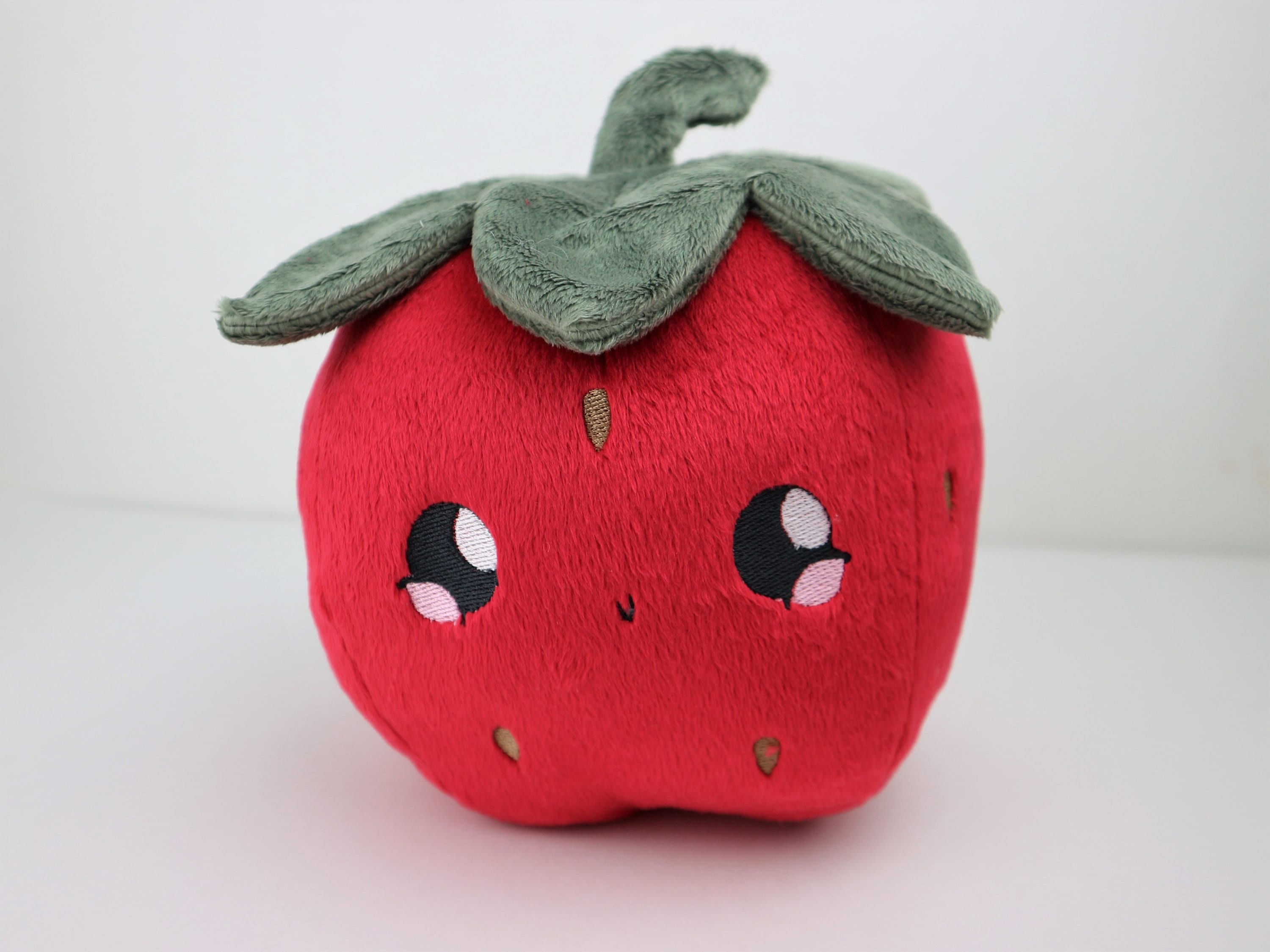 Coussin Fraise En Peluche - Déco Chambre Mignonne - Oreiller Décoratif Doux - 40 Cm - Idée Cadeau Adorable - 4