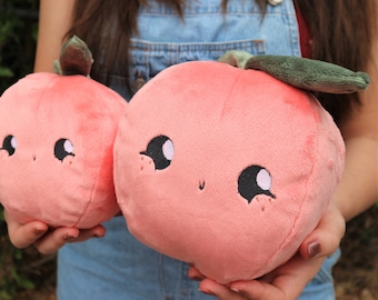 かわいいピーチのぬいぐるみ：刺繍入りミンキーのぬいぐるみ - Etsy 日本