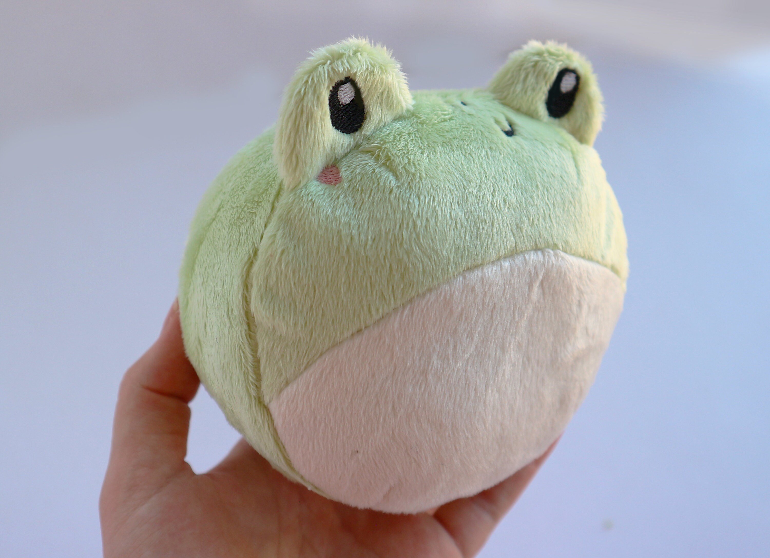 Handmade Froggy Plush Frog Stuffed Animals Cute Chubby Green