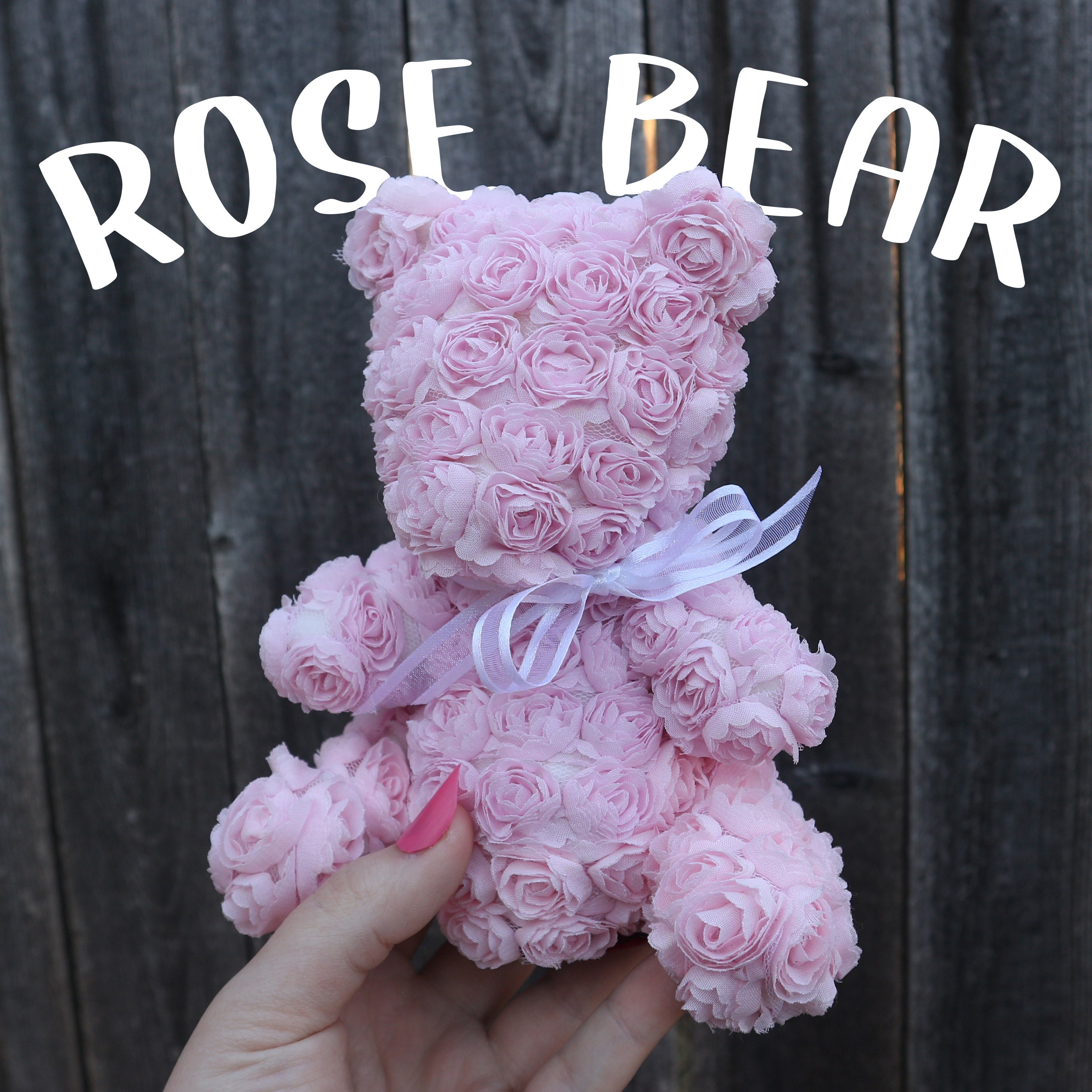 Soft Rose Bear Huggable Rose Bear for Birthday Anniversary Etsy