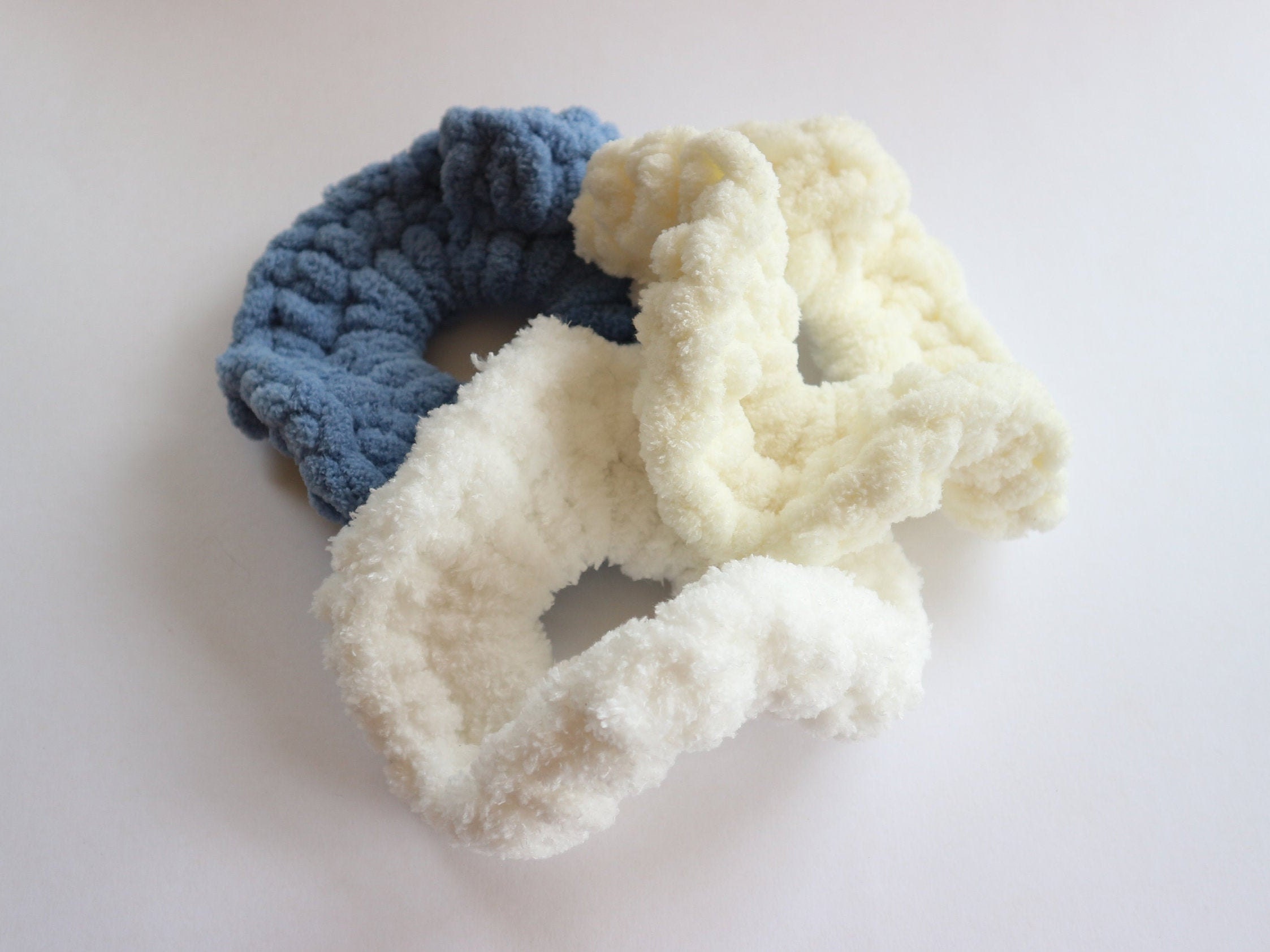 More you bid the more you get!Oversized Scrunchies Hair Ties Crochet Handmade Jumbo Crochet Scrunchie: Oversized Statement Hair Tie - Etsy main image 2