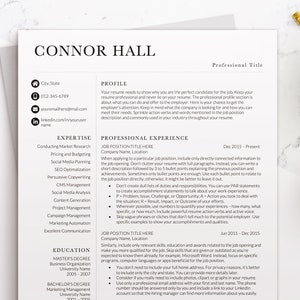 Professionell modern CV-mall 2026, chefs-CV-mall 2 sidor, enkel CV-mall Word, teknisk, affärs-, ingenjörs-CV Storbritannien