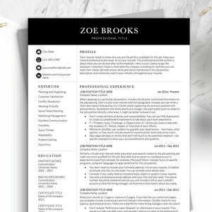 CEO Executive Resume Template Word, Modern Professional Resume Templates, Director, Unique Corporate CV Template for Word, 1 - 2 Page Resume