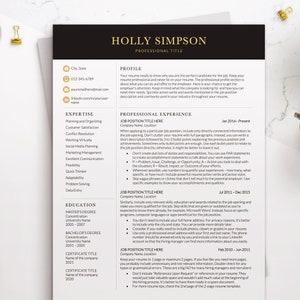 Plantilla de CV moderna profesional para Word, CV ejecutivo, CV de gerente, carta de presentación, plantilla de CV de liderazgo empresarial en el Reino Unido, una o dos páginas