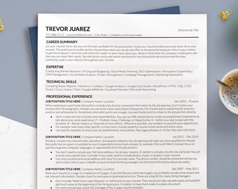 Classic Traditional Resume Template Google Docs, ATS Friendly Resume Word, Mac Pages, Clean ATS CV Template, Minimal Chronological Resume