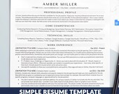 Resume Template ATS Friendly Google Docs, Word, Mac Pages, ATS Optimized Classic Resume Design, ATS Compatible Clean Simple Resume Templates