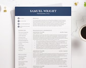 Clean Modern Executive Resume Template 2026, Business CEO Resume Template, CFO Resume Templates Word, CV Template Professional, 1, 2 Page