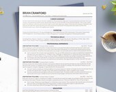 ATS Resume Template in Google Docs, Word, Mac, ATS Friendly Resume Template, Blue Simple CV Template, Clean One Column Resume Ats Technology