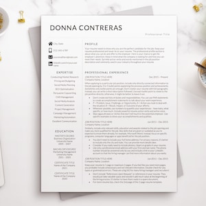 Professional Resume Template Instant Download Modern Resume Template CV Template CV Design Resume Template Word Business Resume MS Word