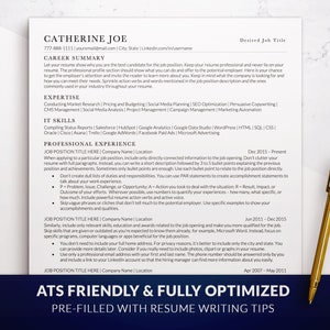 Plantilla de currículum compatible con ATS (Word y Mac), plantillas de currículum ATS, plantilla de CV ATS moderna y profesional (Word), plantilla de currículum simple (2026)