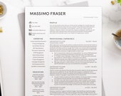 Two Column Resume Template for Word, Professional Resume, Two Page, One Page, Modern Resume, Minimalist Clean Layout, Standout CV Templates