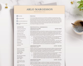 Modern Resume Template for Word, Professional, Clean Resume Template for an Experienced Professional with a Cover Letter, CV Template UK