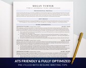 ATS Friendly Executive Resume Cv Template, Timeless ATS Resume Template for Word, Mac Pages, Simple ATS Resume 2 Pages in One Column Layout