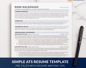 Executive ATS Friendly Resume Template for Word, Google Docs, Mac Pages, Blue Color Clean ATS Compliant and ATS Optimized Resume Template