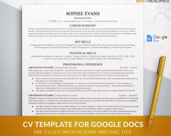 Professional ATS Friendly CV Template Google Docs, Word, Mac Pages, Simple Ats Compliant Resume, Cover Letter, Engineering, IT Tech Resume