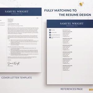 Clean Modern Executive Resume Template 2026, Business CEO Resume Template, CFO Resume Templates Word, CV Template Professional, 1, 2 Page image 3