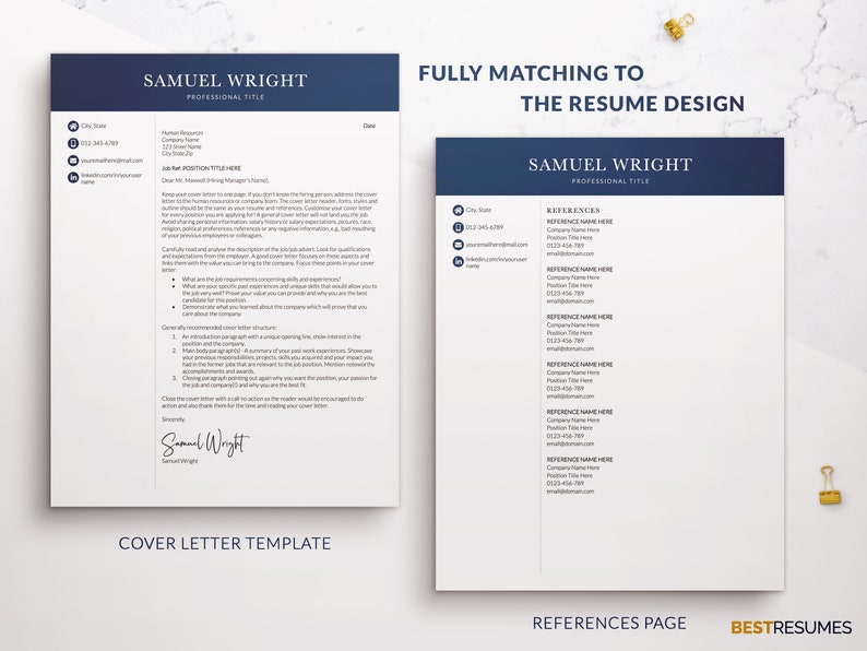 Clean Modern Executive Resume Template 2026, Business CEO Resume Template, CFO Resume Templates Word, CV Template Professional, 1, 2 Page image 3