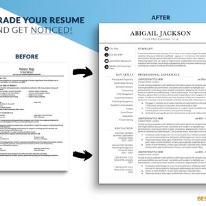 Two Column Resume Template Word, Professional Resume Templates, Curriculum Vitae Template, CV Template Britain with Cover Letter, 1, 2 Pages image 5