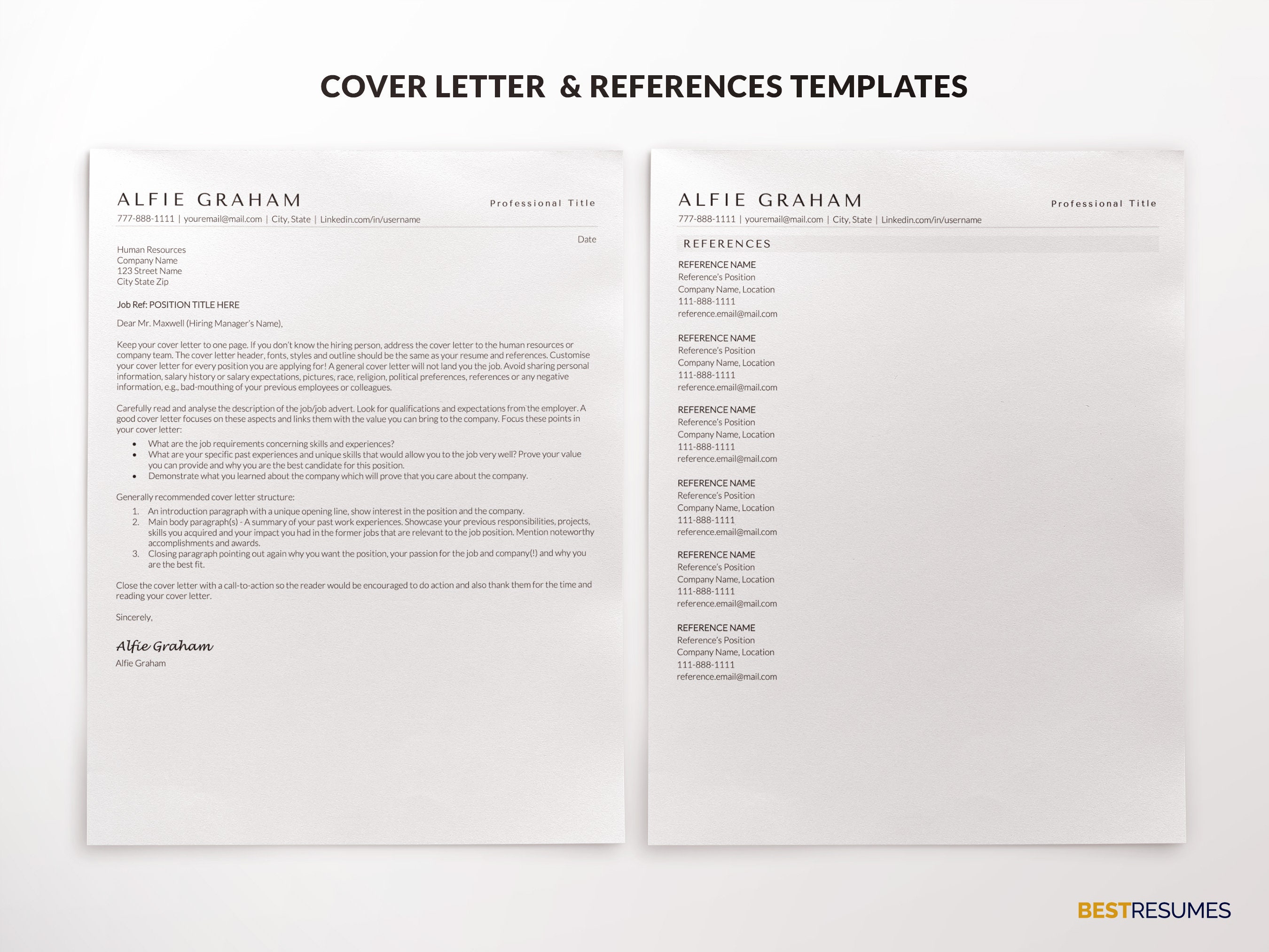Clean ATS Friendly Resume Template for Apple Mac Pages, MS Word, Google ...