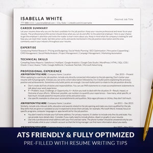 Simple ATS Resume Template Word, Mac Pages, ATS Cv Template Word, Professional Modern ATS Friendly Resume Templates, Resume Template 2026