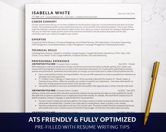 Simple ATS Resume Template Word, Mac Pages, ATS Cv Template Word, Professional Modern ATS Friendly Resume Templates, Resume Template 2026