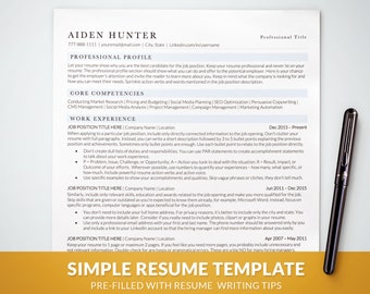 Modern CV-mall för chefer i Google Docs, ATS-vänlig CV-mall för Word, Apple Mac Pages, ATS-optimerad CV-mall i blått