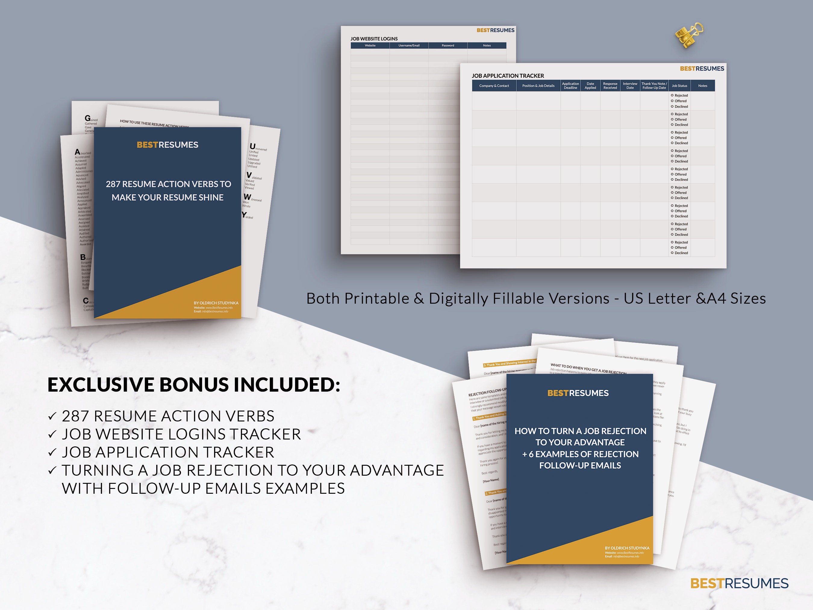 Sophisticated Clean ATS Friendly Resume Template Google Docs, Word, Mac ...