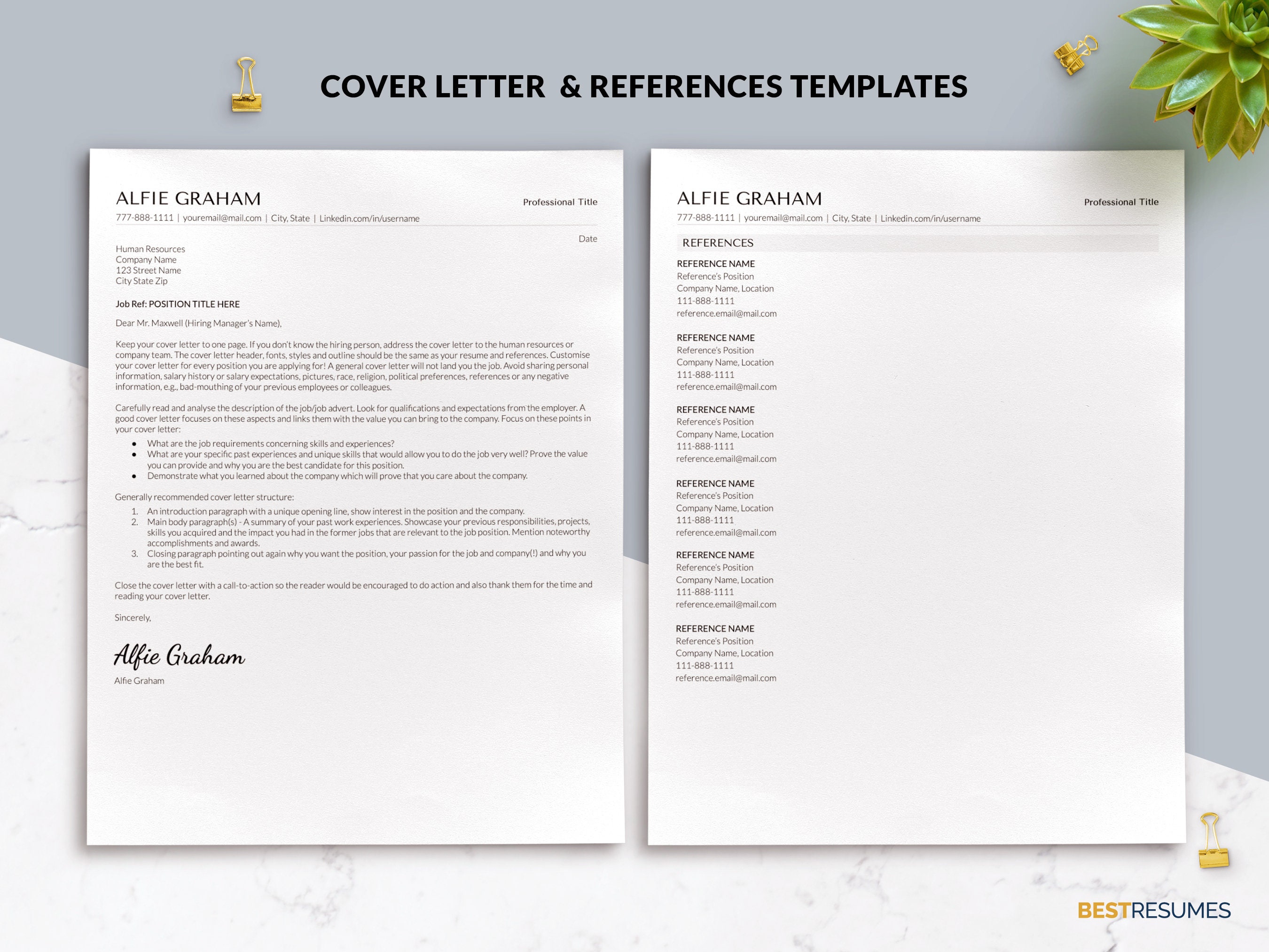 ATS Friendly Google Doc Resume Template, Professional ATS CV Template