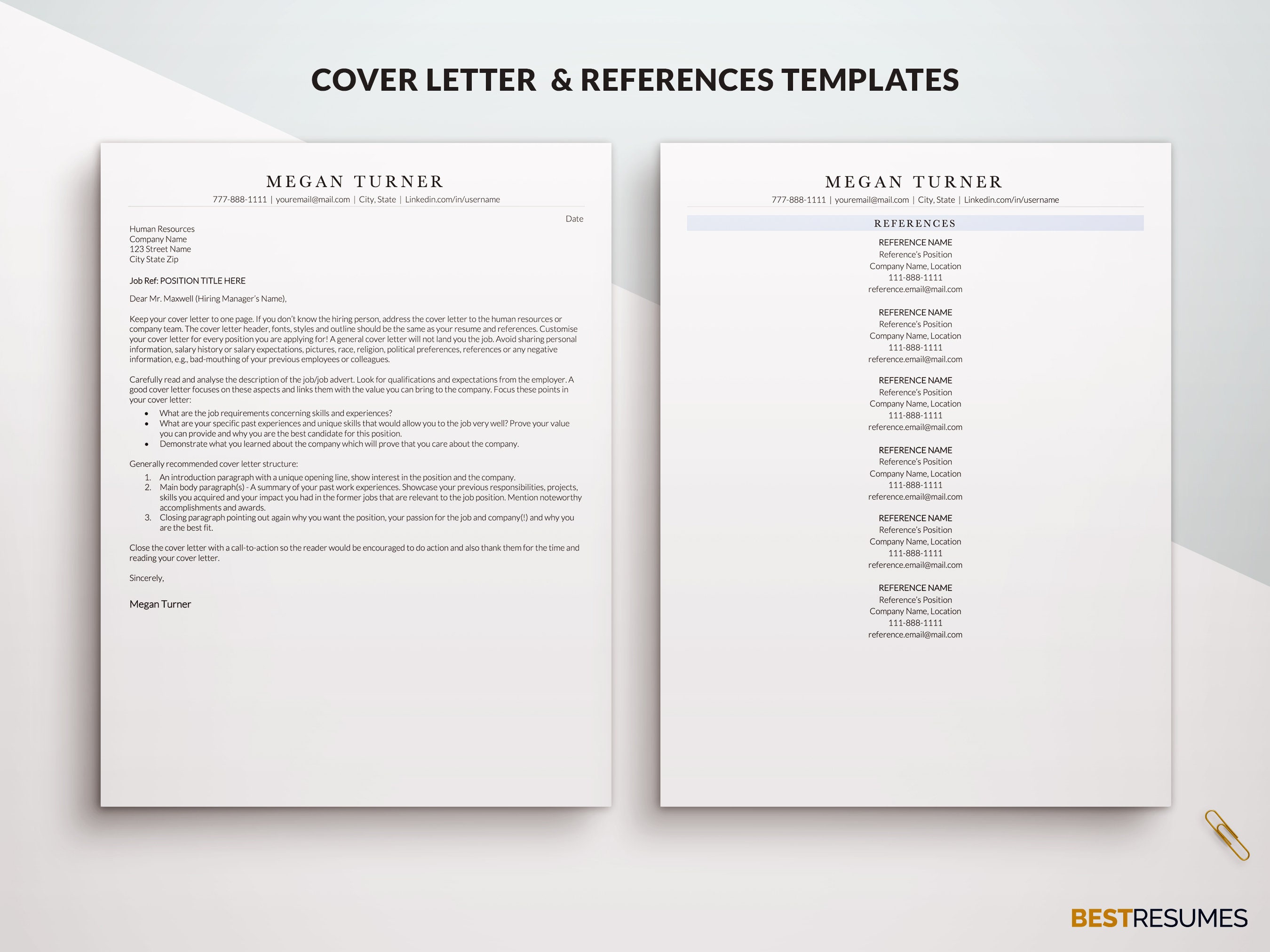 ATS Friendly Executive Resume Cv Template, Timeless ATS Resume Template ...
