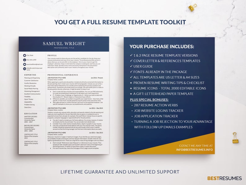 Clean Modern Executive Resume Template 2026, Business CEO Resume Template, CFO Resume Templates Word, CV Template Professional, 1, 2 Page image 7