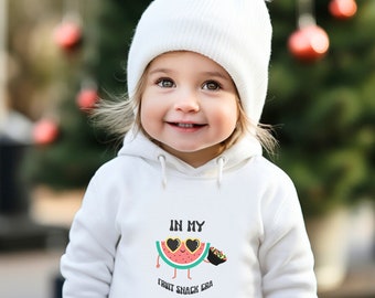 Sudadera para niños pequeños, en mi era de bocadillos de frutas, sudadera con capucha de vellón para niños pequeños, sudadera con capucha para niños pequeños, ropa para niños pequeños, regalo para niños
