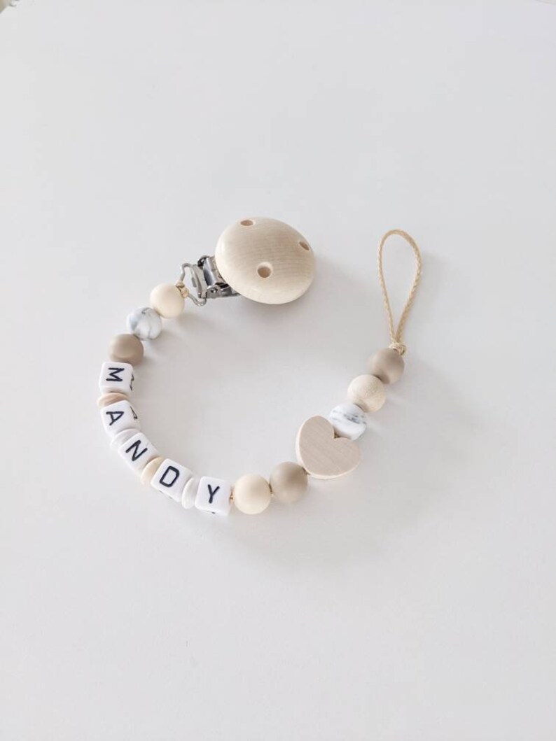 Pacifier Clip Personalized Clip Silicone Clip Clip with name baby girl personalized gift Dummy clip Wooden Clip Silicone Paci