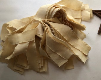 40 TEA DYED  MUSLIN 100% Cotton Ripped Strips 1" x 10" or 1" x 21/22"  Primitive - Country Crafts, Ties & Crafting