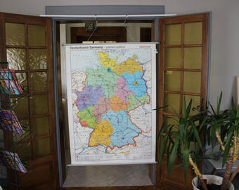 Map / Vintage school poster * Deutschland / Germany