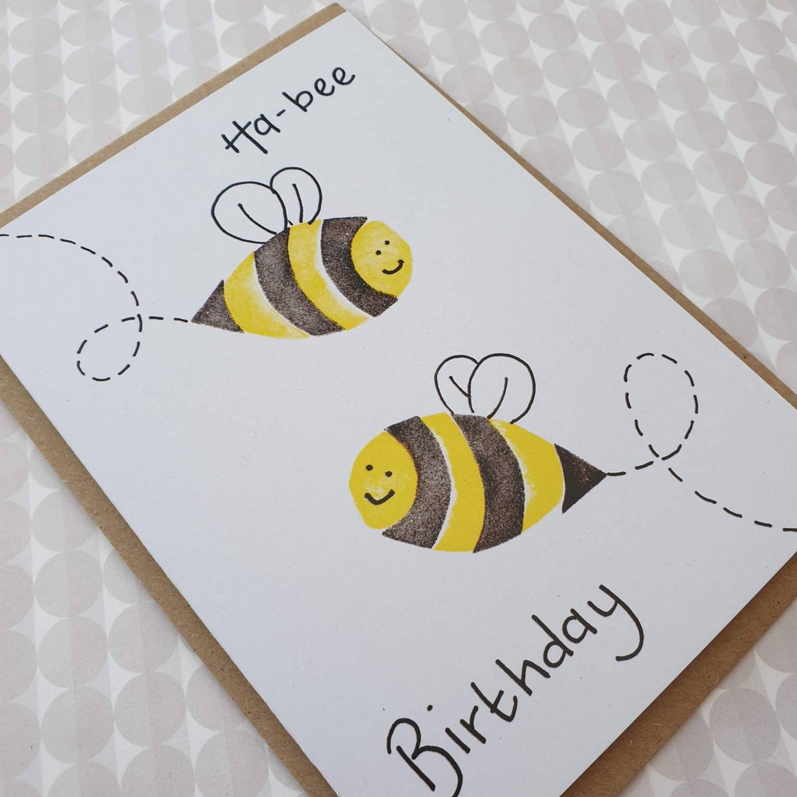 Cute Bee Birthday Card Happy Birthday Bumble Bee Bee Lover Etsy UK