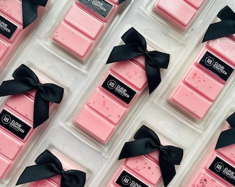 Rose & Rhubarb Wax Melt, Luxury Snap Bar - MB Dupe, Vegan Friendly, Handmade, Soy, Pink
