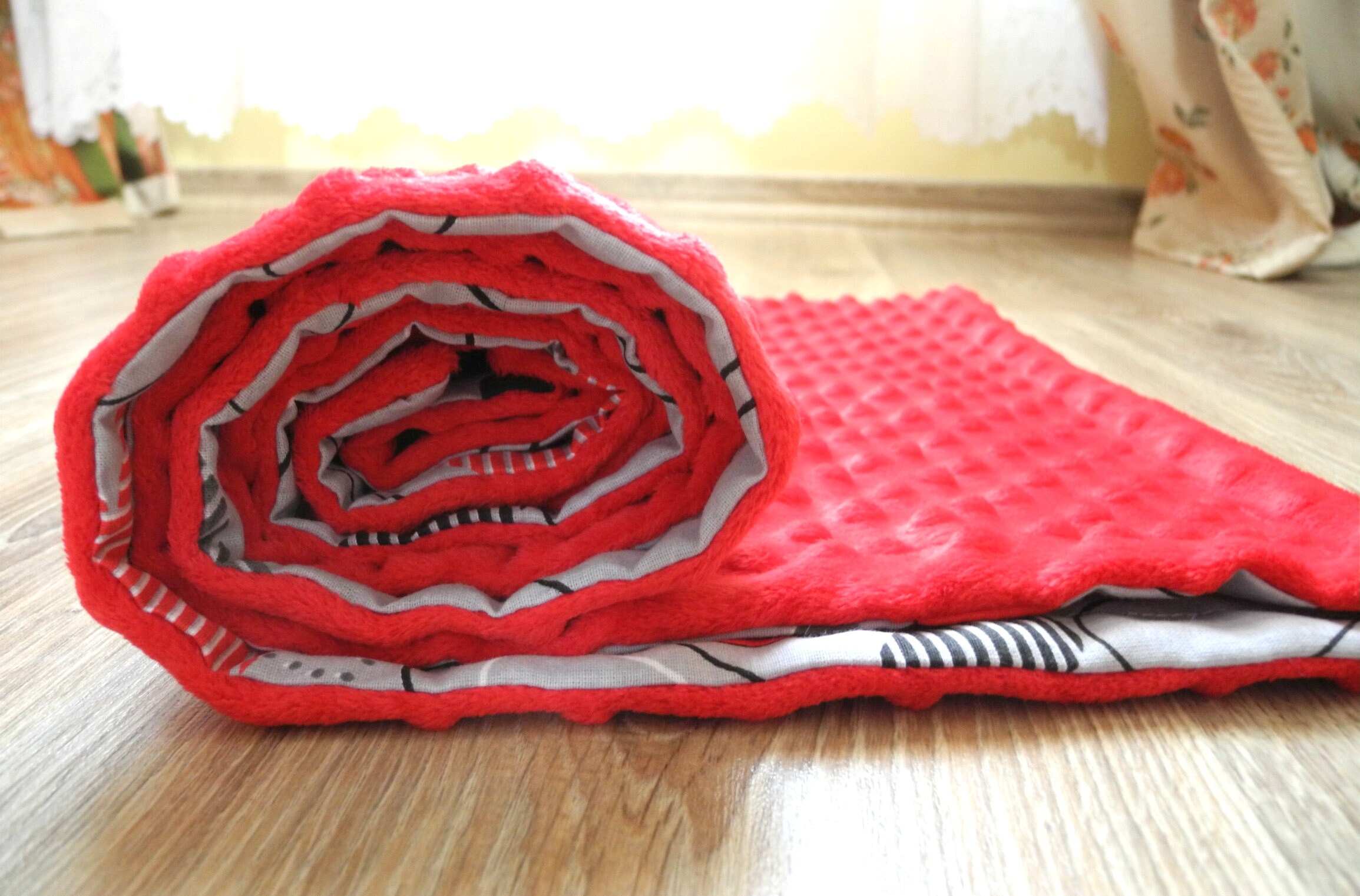 Minky Baby Blanket Newborn Blanket Red Baby Blanket Etsy