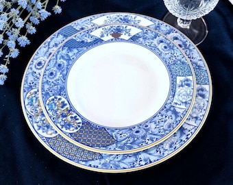 Rare Hutschenreuther Concorde Blue & White Bone China Chinoiserie