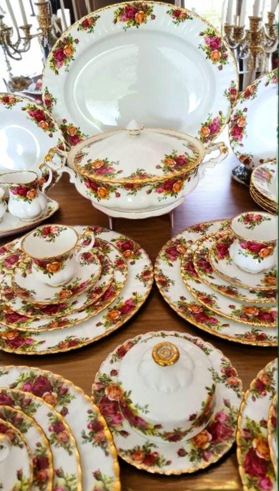 Reserved - Royal Albert Old Country Roses English Bone China