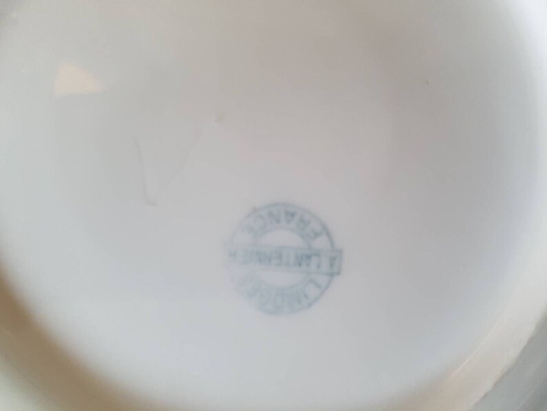 Lanternier Hand Painted Porcelain TeaMoccaset Limoges A