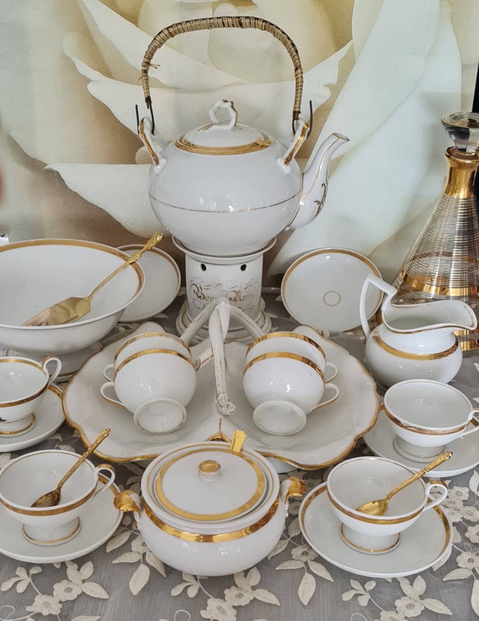 Vintage Gold Gilded Tea Set, French Empire Style, 19th Century - Etsy