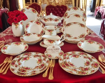 Royal Albert “old Country Roses “ Dinner Set - Etsy