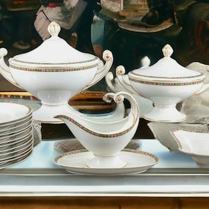 Antieke Empire Hutschenreuther Servies, Huwelijkscadeau Jubileumcadeau - Gratis verzending