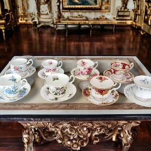 Collection of 8 Royal Albert cup and saucers