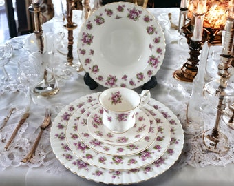 Royal Albert Violets porcellana inglese - set da 6 pezzi - spedizione gratuita