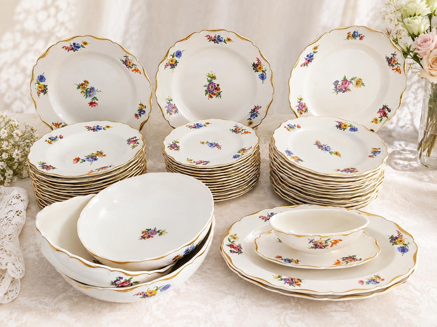 アンティーク　ディナーセット　6客 Antique dinner set - Etsy 日本