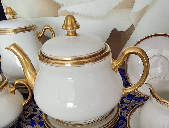 Limoges 22K金彩 ティーセット 他 まとめ売り Antique Limoges Tea Service, Gold Greek Key, 34 Pc - Etsy